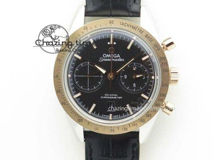 0212 De Ville MK 1:1 Best Edition SS Black Dial On Black Leather Asian Seagull T1701 (Sec@6) Unisex 8243